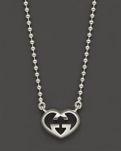 gucci charms ebay|Gucci sterling silver heart necklace.